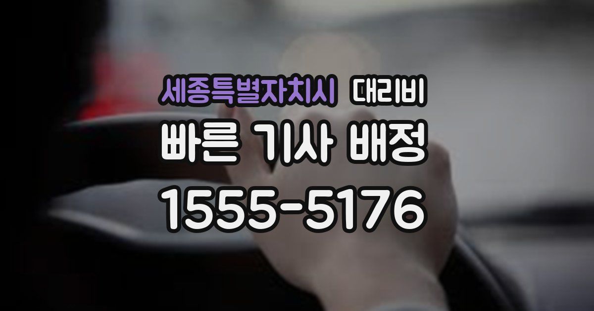 세종특별자치시 대리운전 가격