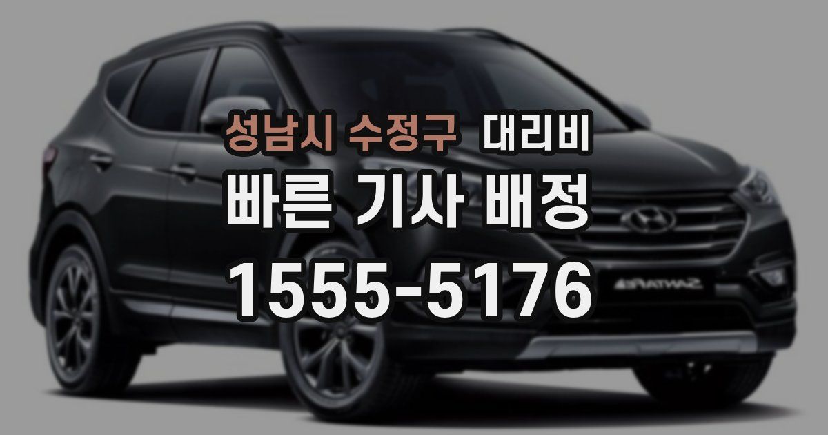 성남시 수정구 대리운전 가격