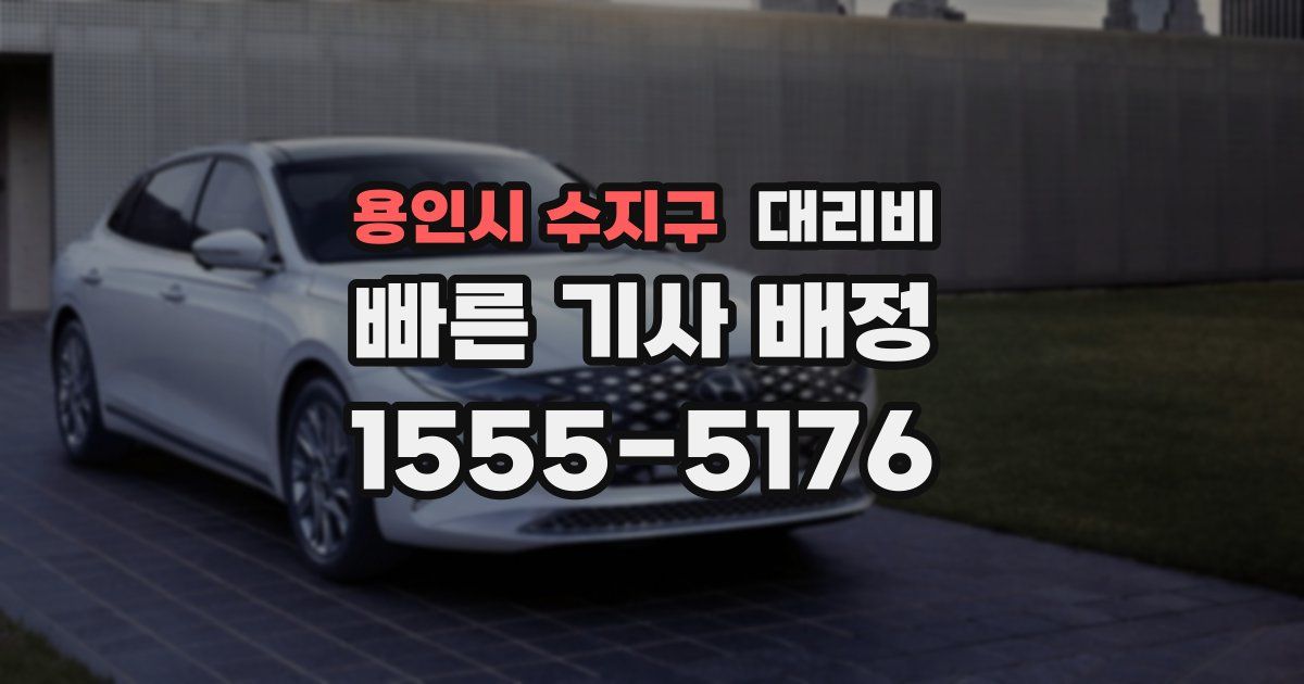 용인시 수지구 대리운전 가격