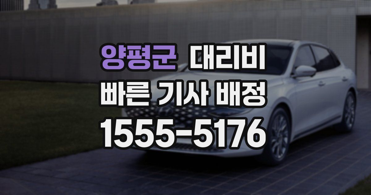 양평군 대리운전 가격