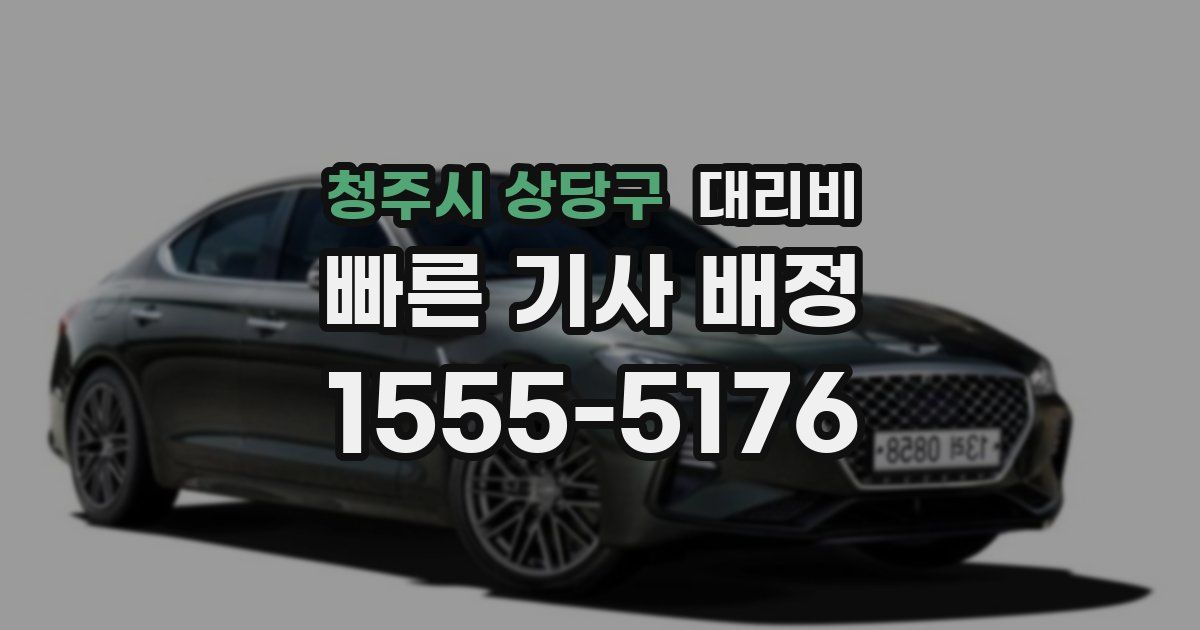 청주시 상당구 대리운전 가격