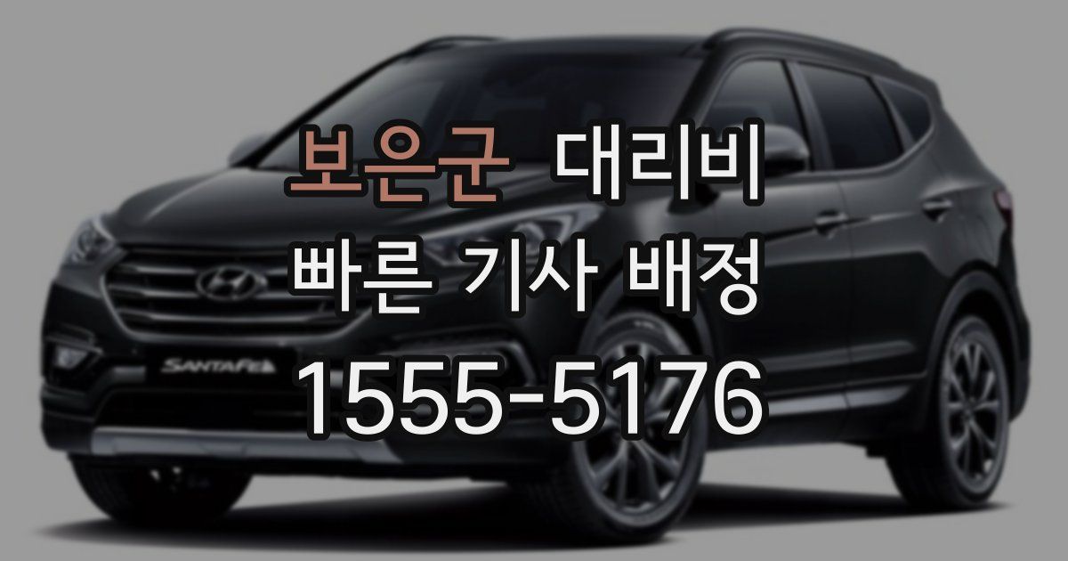 보은군 대리운전 가격