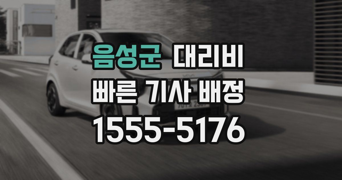 음성군 대리운전 가격
