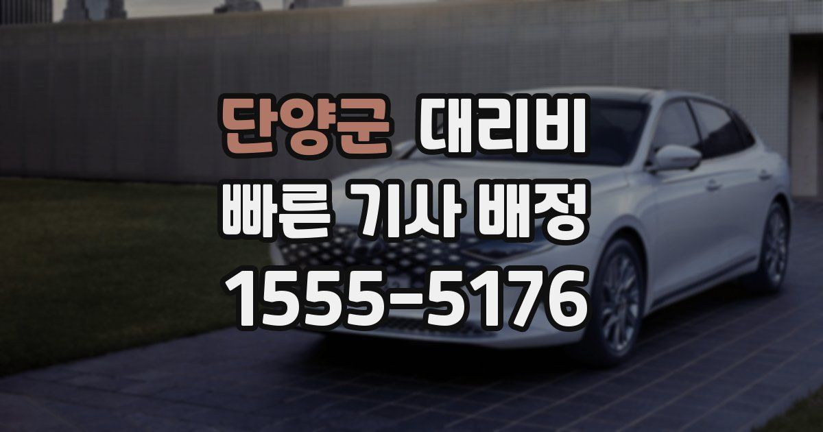 단양군 대리운전 가격