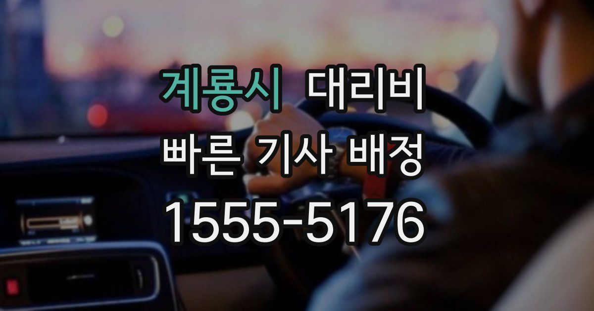 계룡시 대리운전 가격