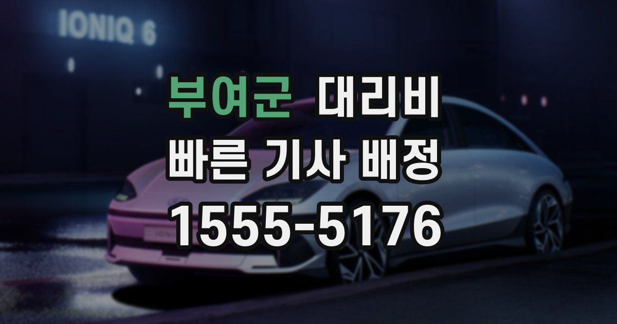 부여군 대리운전 가격