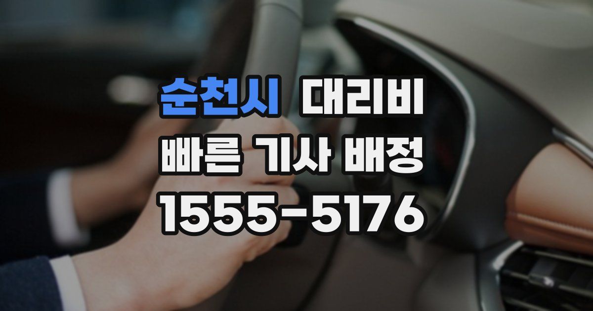 순천시 대리운전 가격