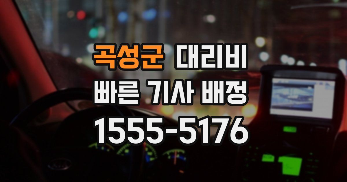곡성군 대리운전 가격
