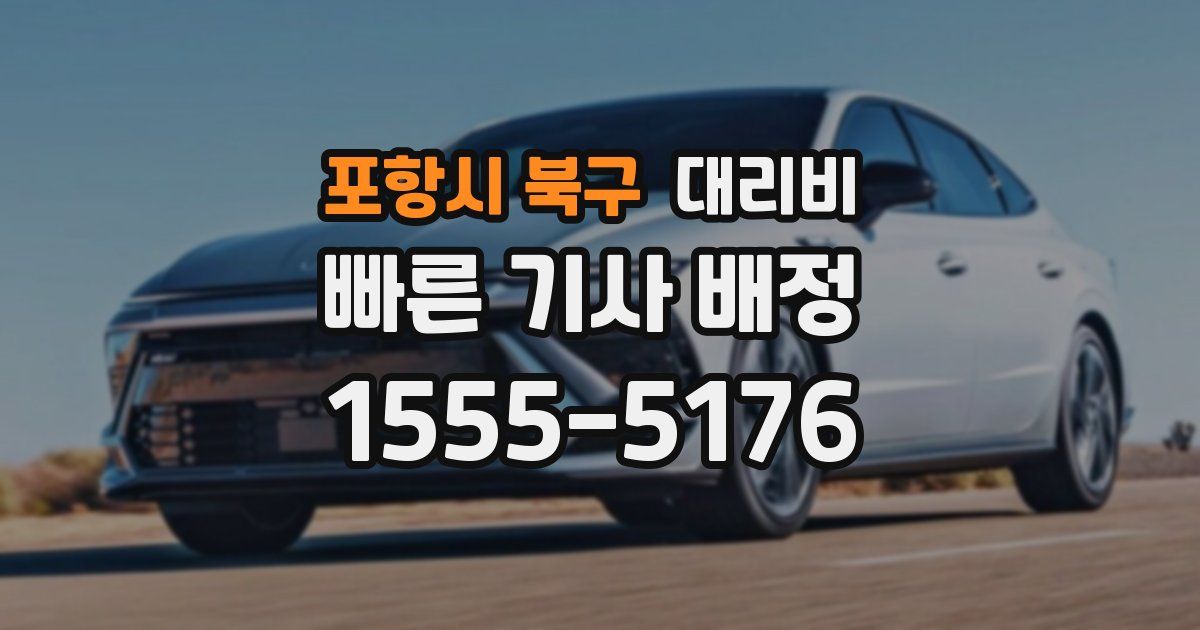 포항시 북구 대리운전 가격