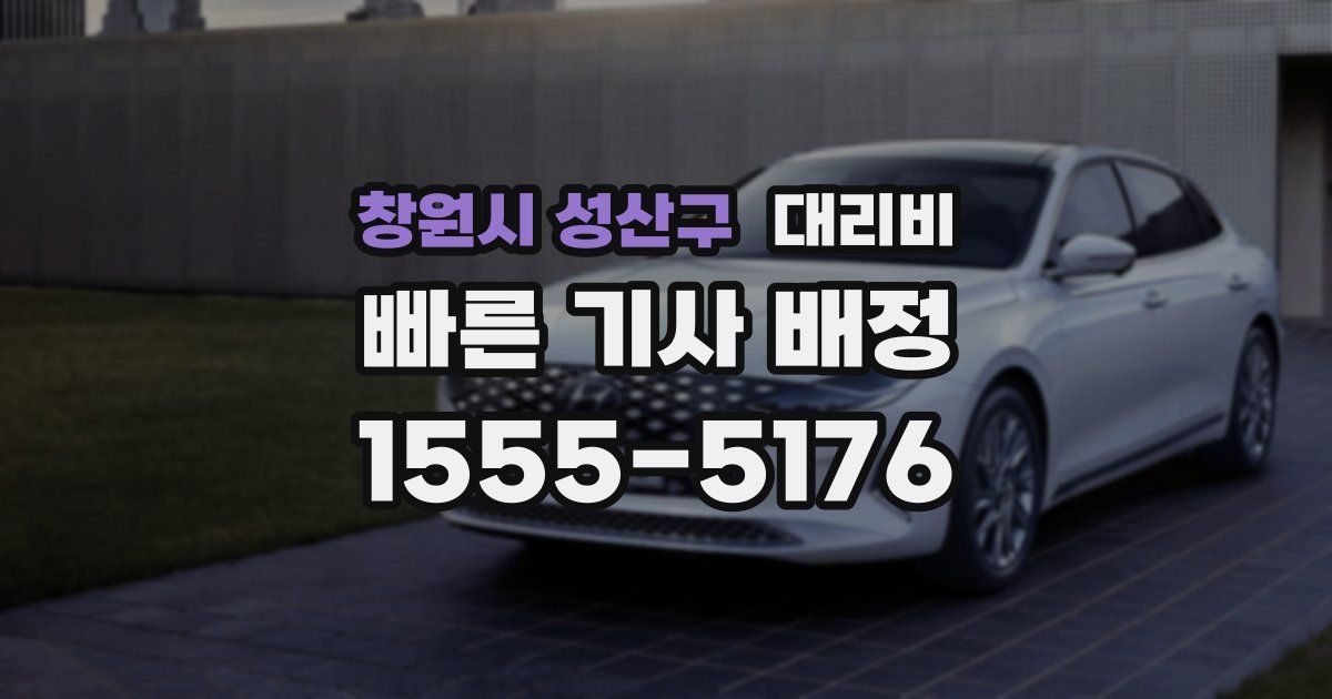 창원시 성산구 대리운전 가격