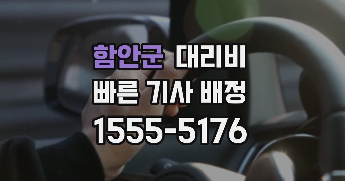 함안군 대리운전 가격