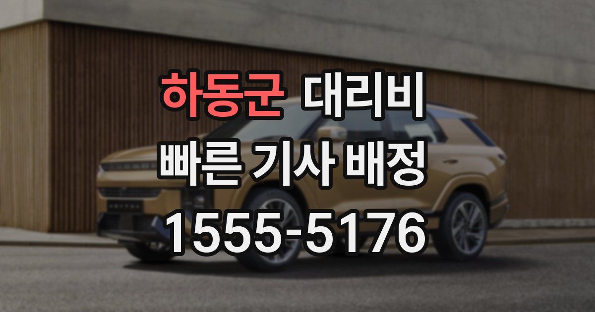 하동군 대리운전 가격