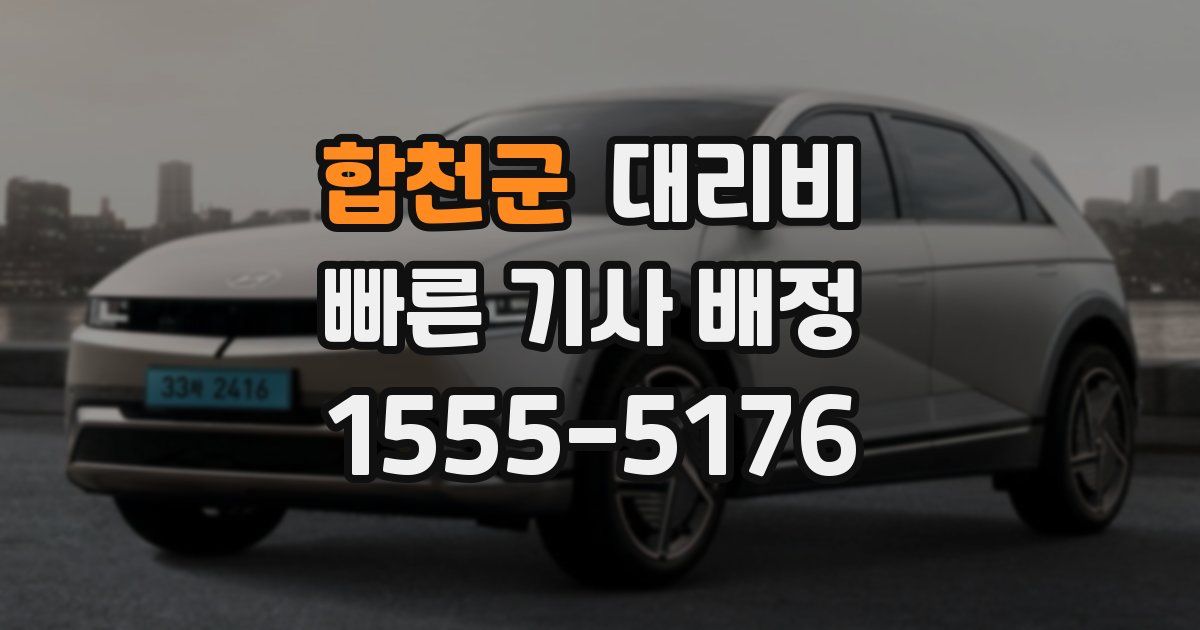 합천군 대리운전 가격