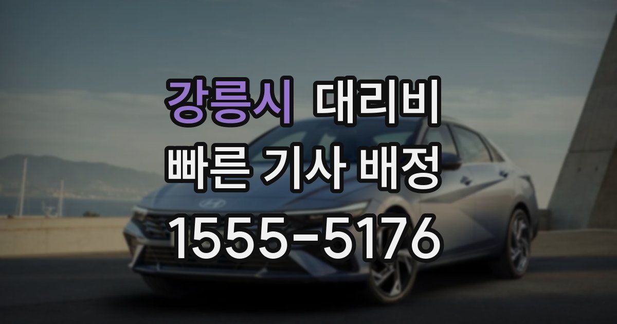 강릉시 대리운전 가격