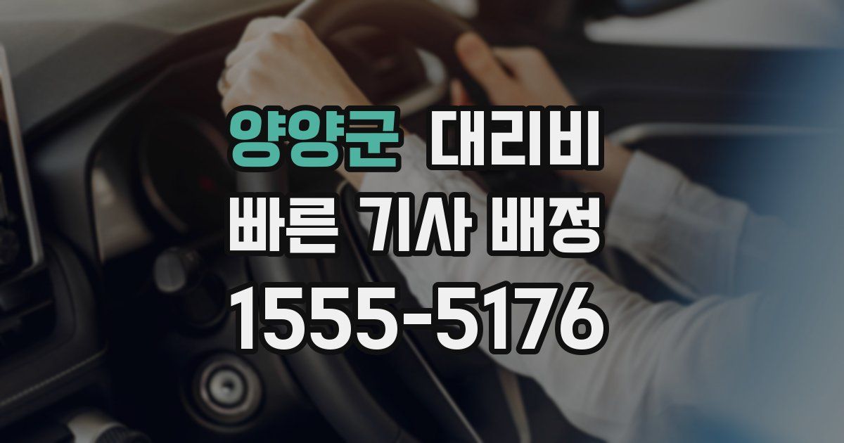 양양군 대리운전 가격