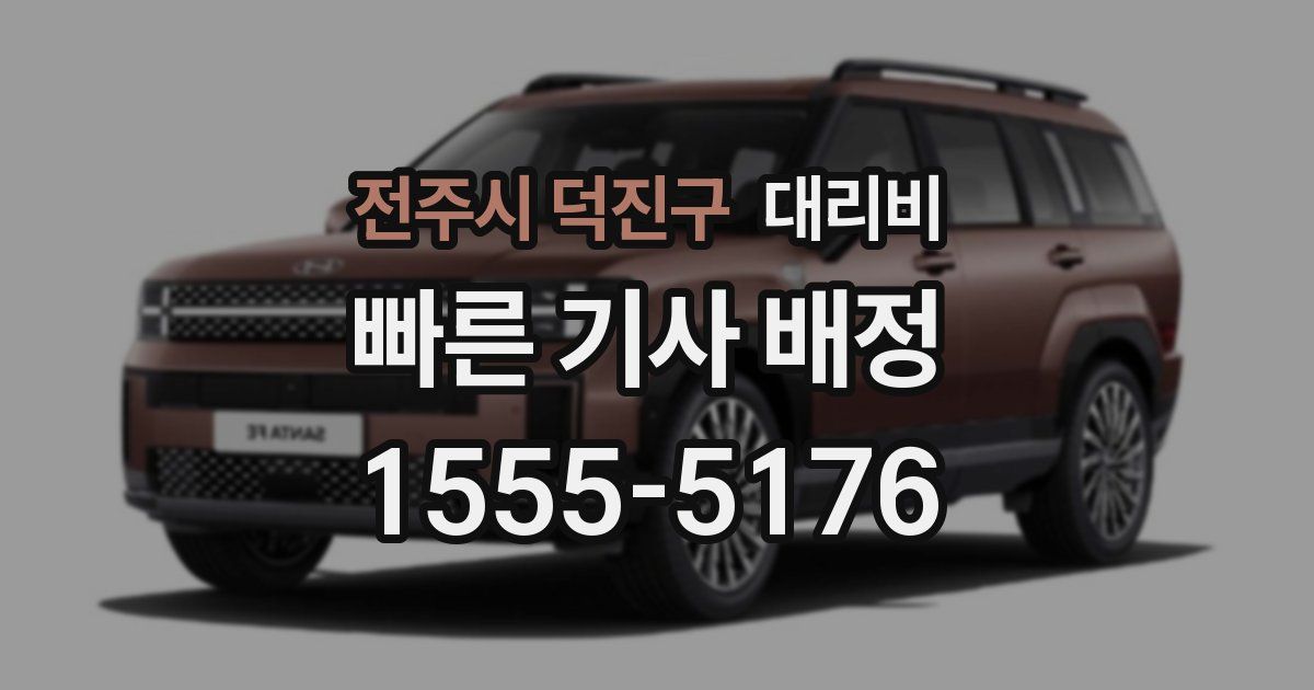 전주시 덕진구 대리운전 가격