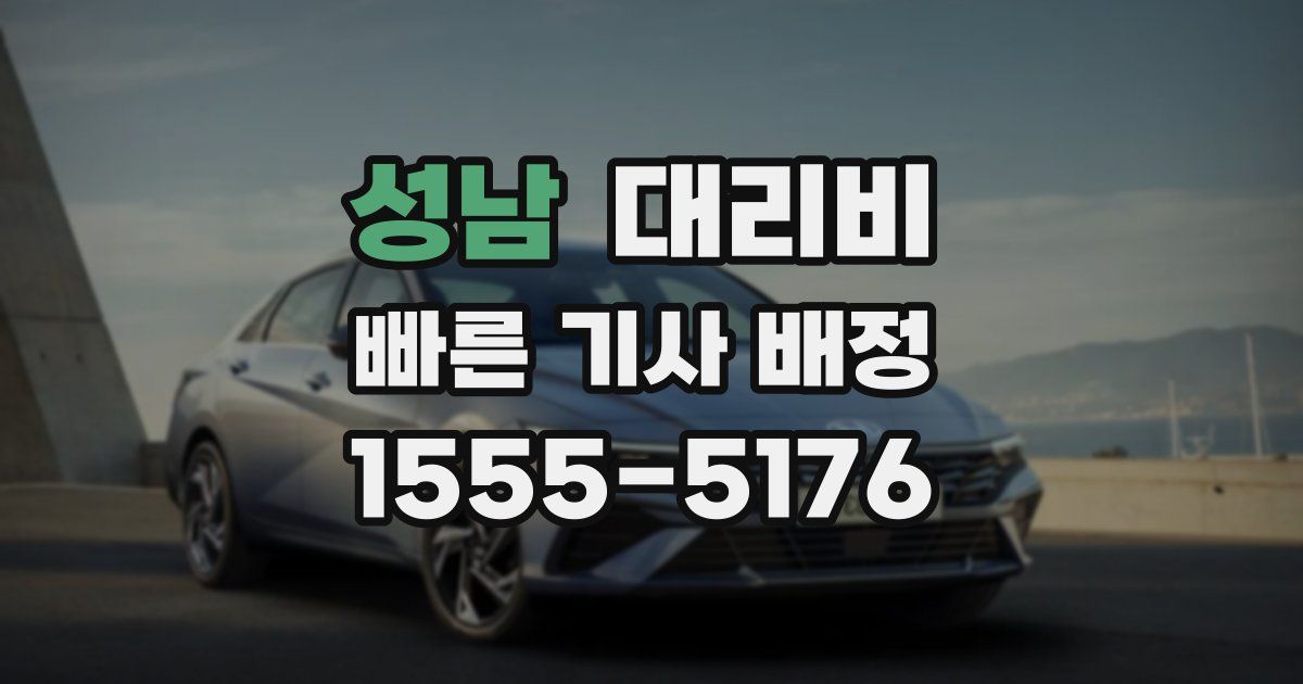 성남 대리운전 가격