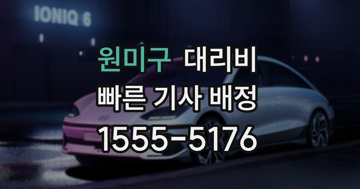 원미구 대리운전 가격