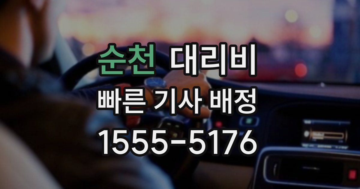 순천 대리운전 가격