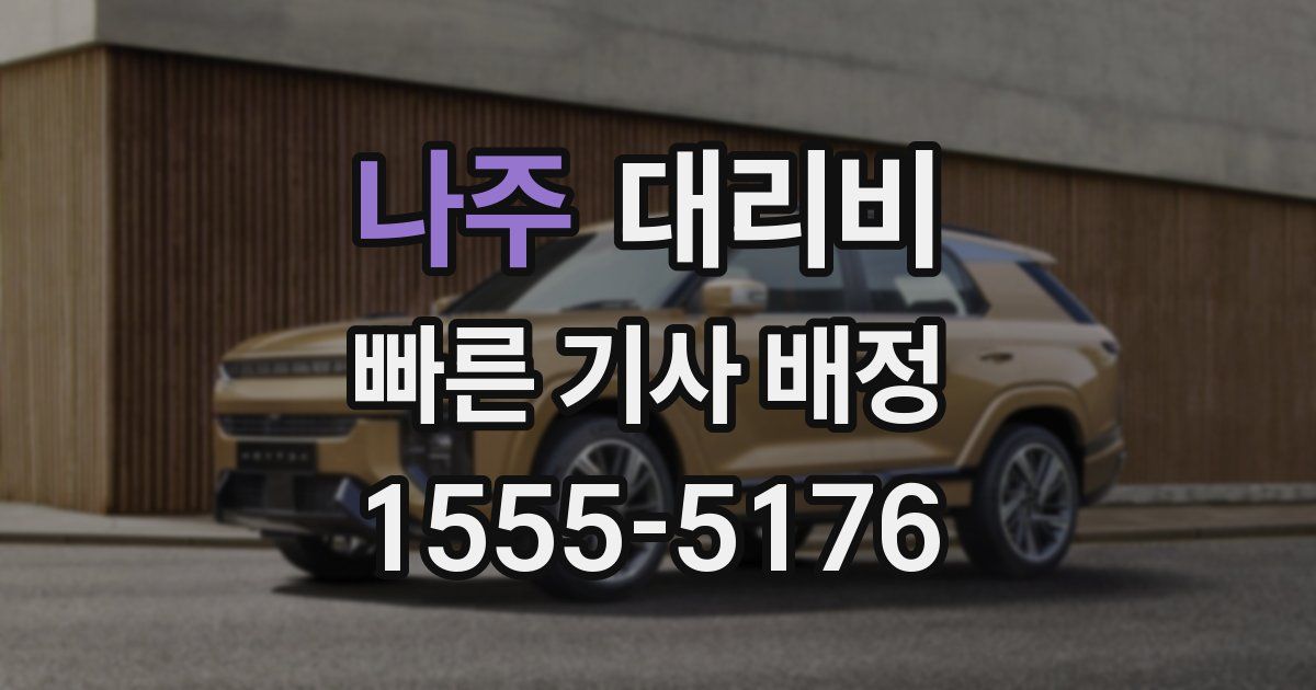 나주 대리운전 가격