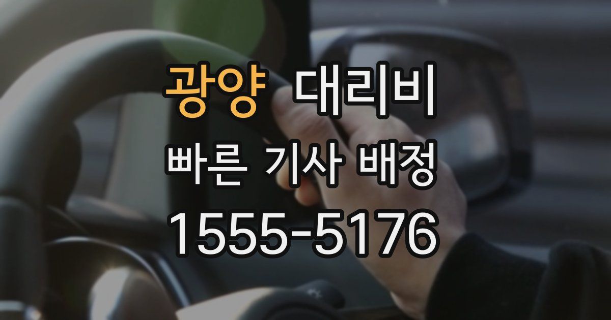 광양 대리운전 가격