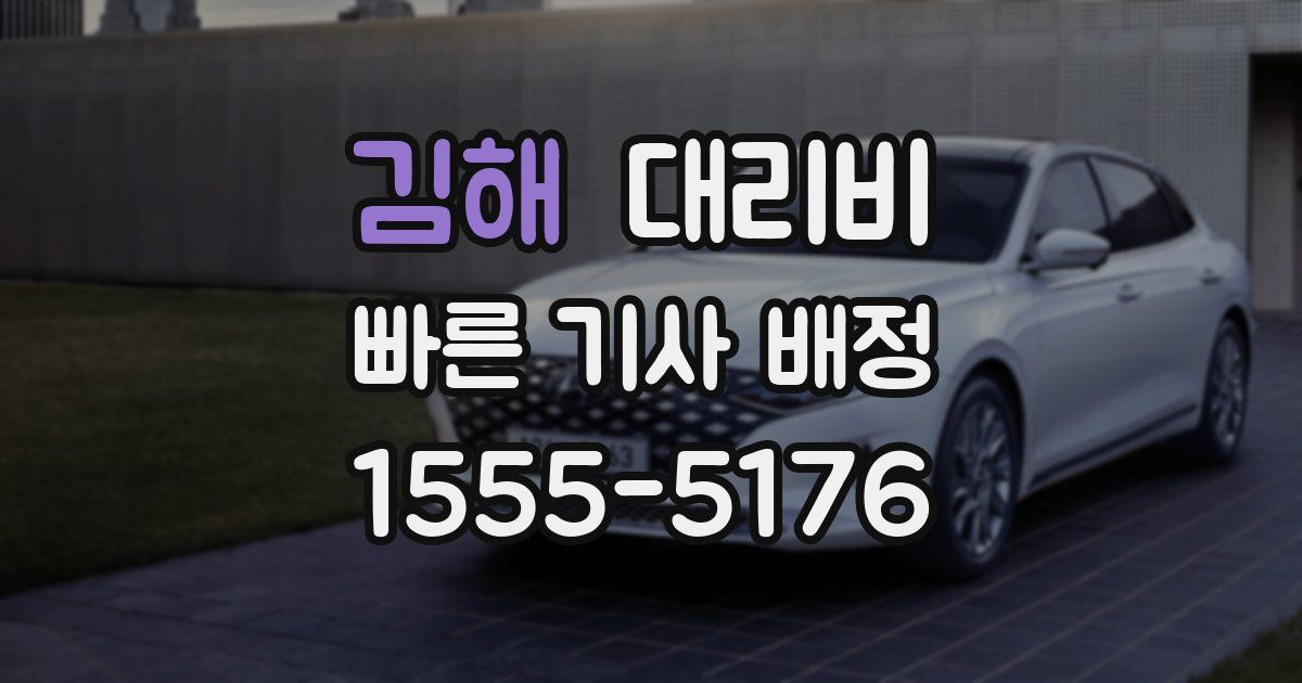 김해 대리운전 가격