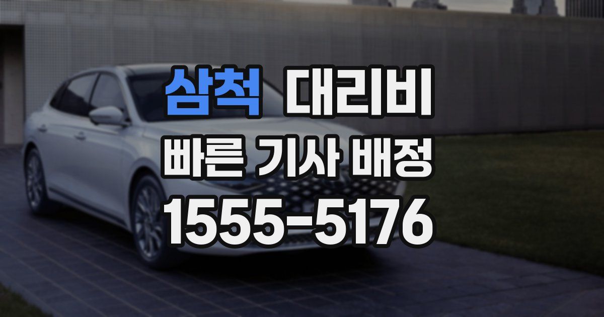 삼척 대리운전 가격