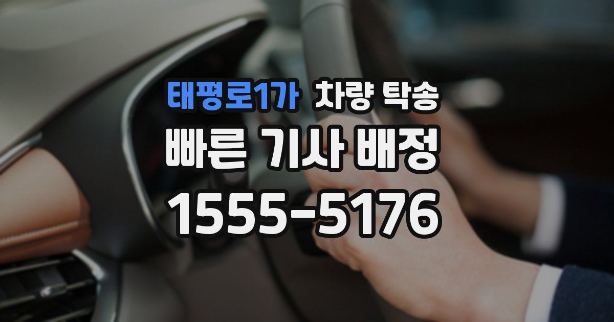 태평로1가 차량 탁송