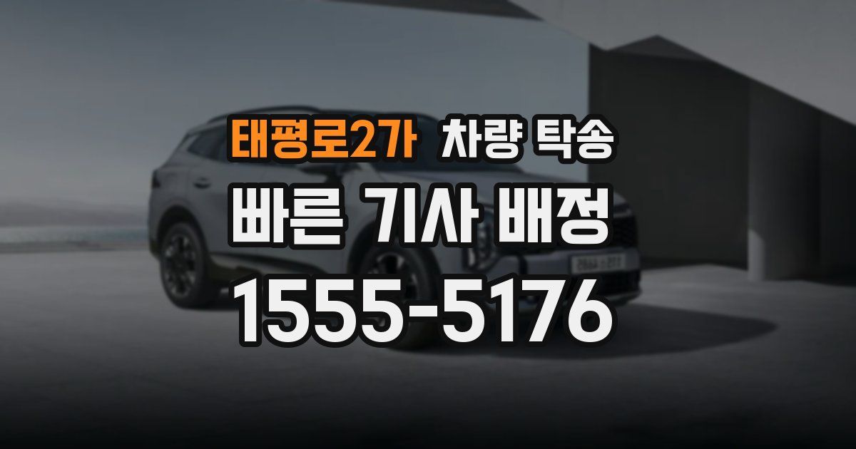 태평로2가 차량 탁송