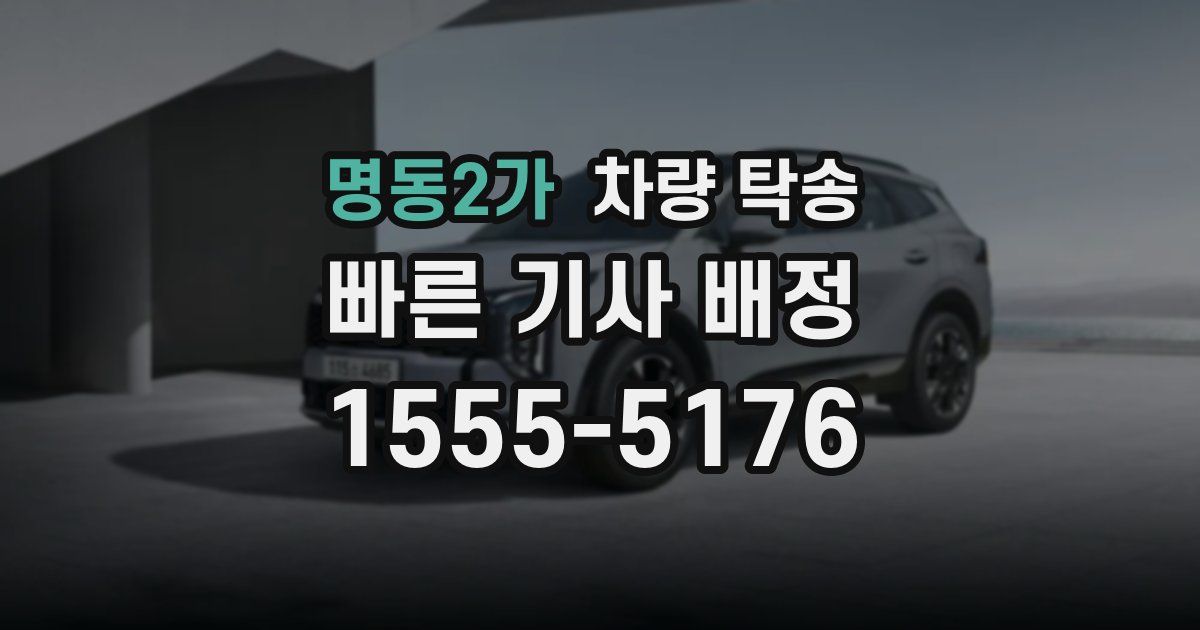 명동2가 차량 탁송