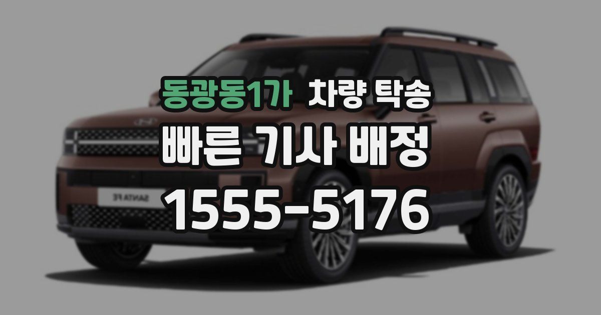 동광동1가 차량 탁송