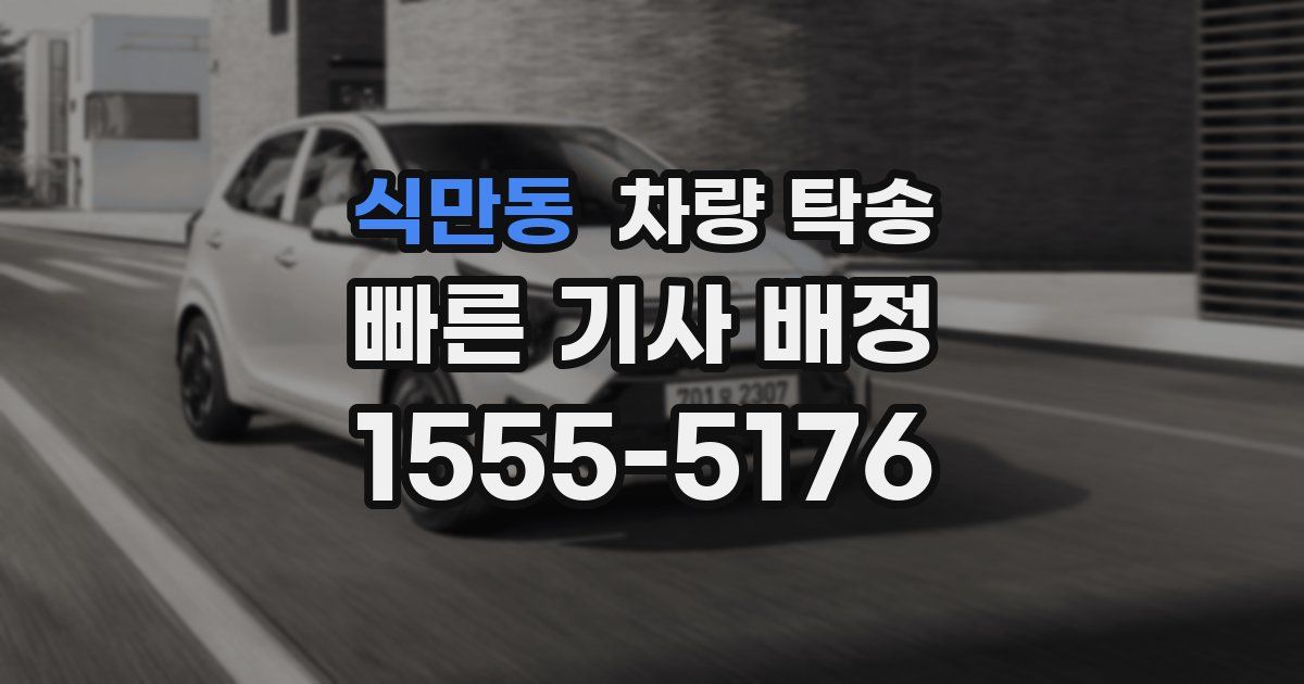 식만동 차량 탁송