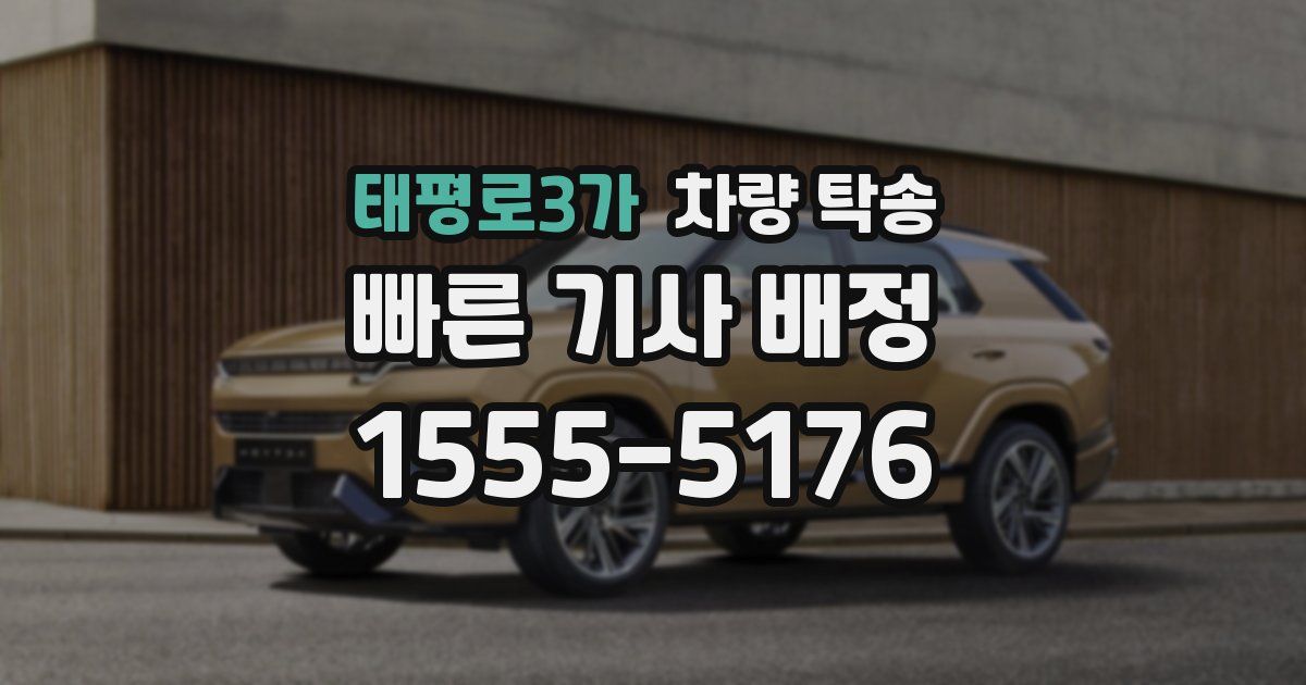 태평로3가 차량 탁송