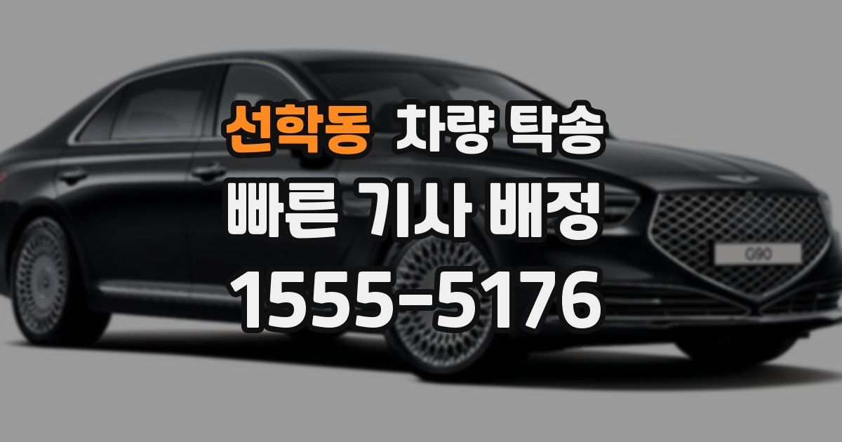 선학동 차량 탁송