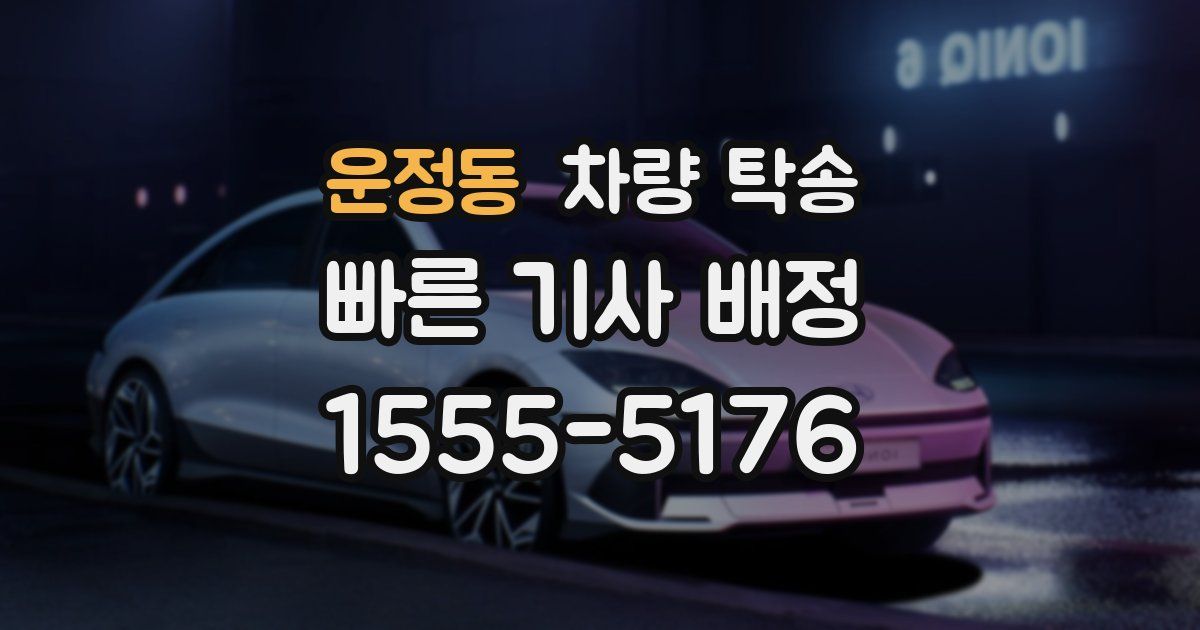 운정동 차량 탁송