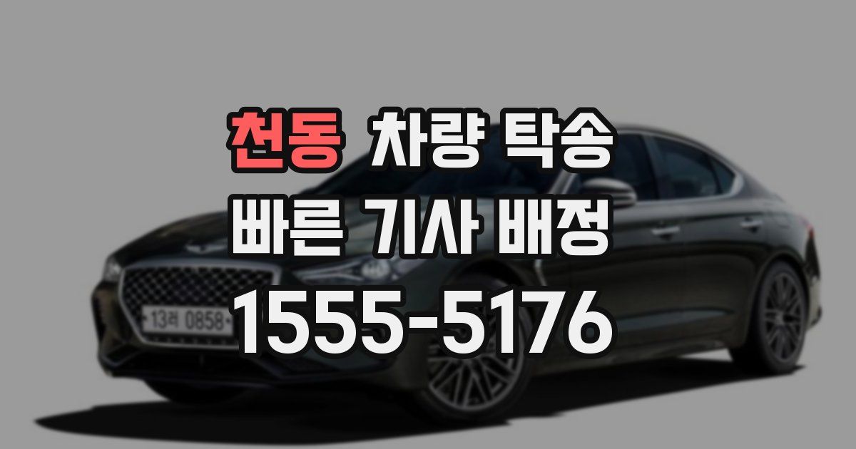 천동 차량 탁송