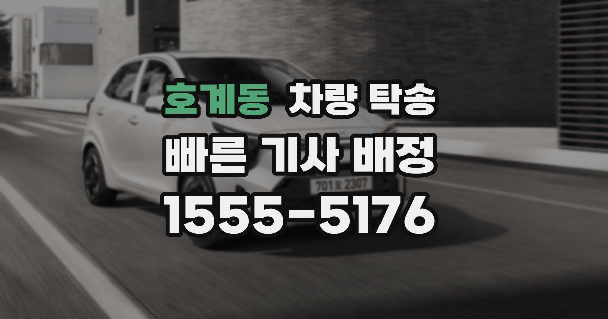 호계동 차량 탁송