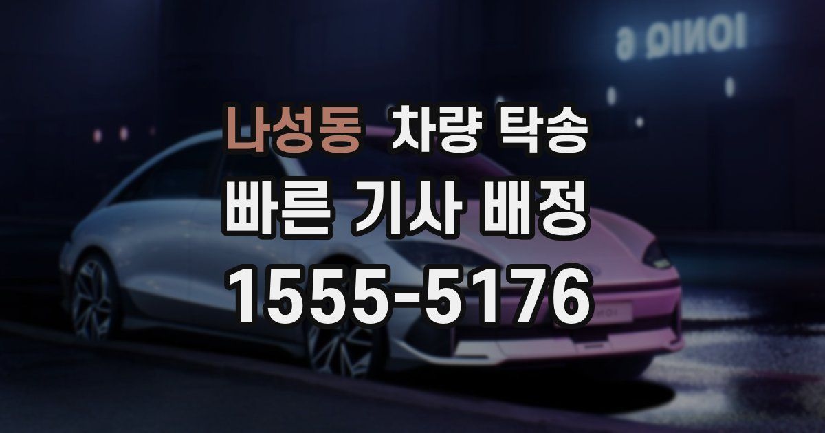 나성동 차량 탁송