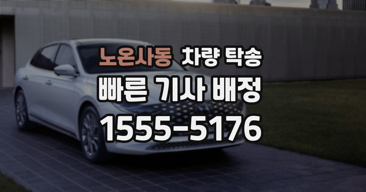 노온사동 차량 탁송