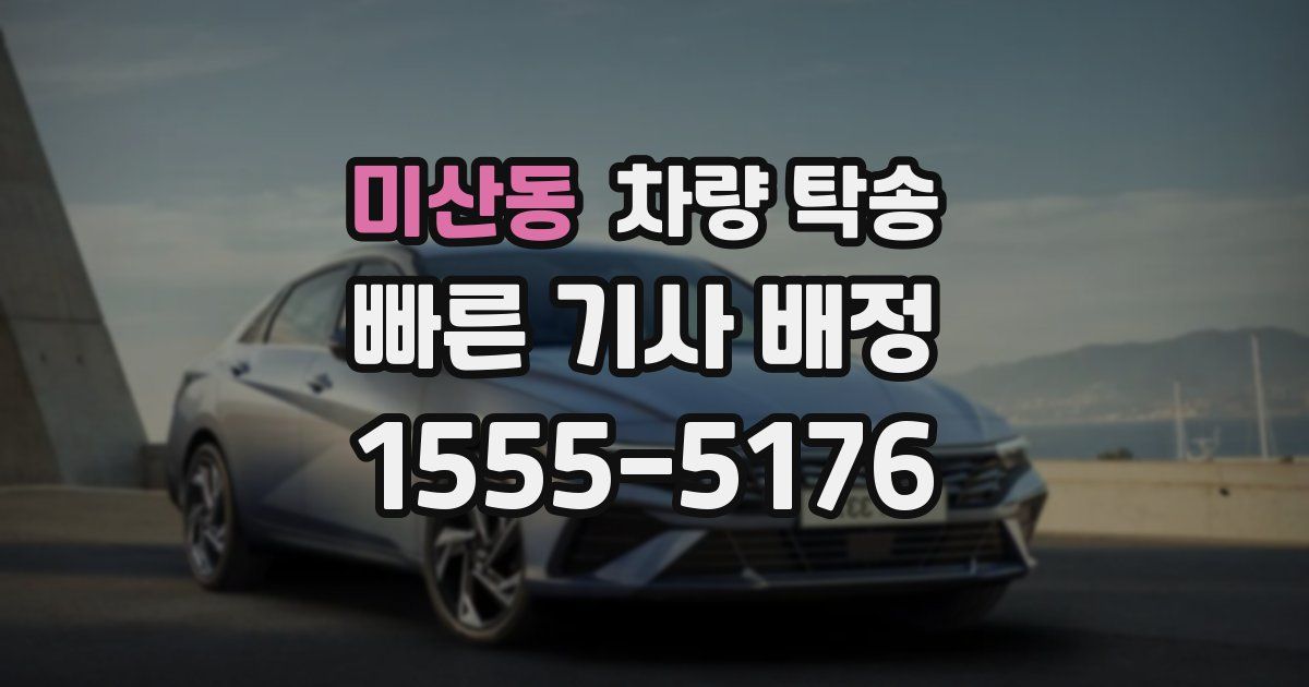 미산동 차량 탁송