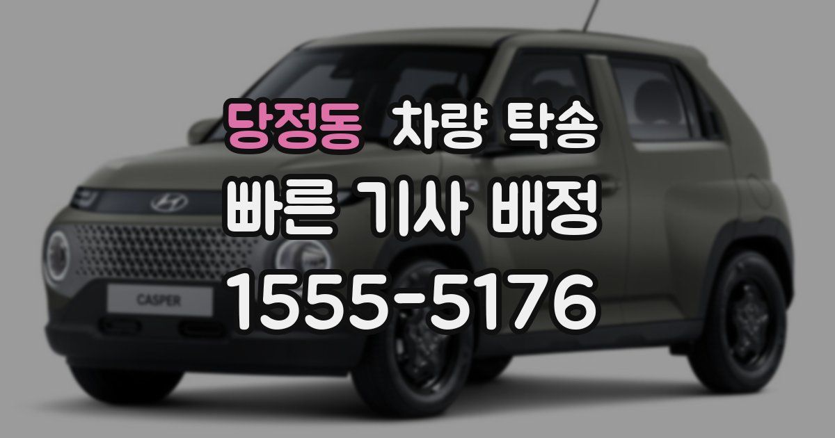 당정동 차량 탁송