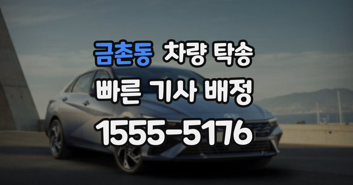 금촌동 차량 탁송