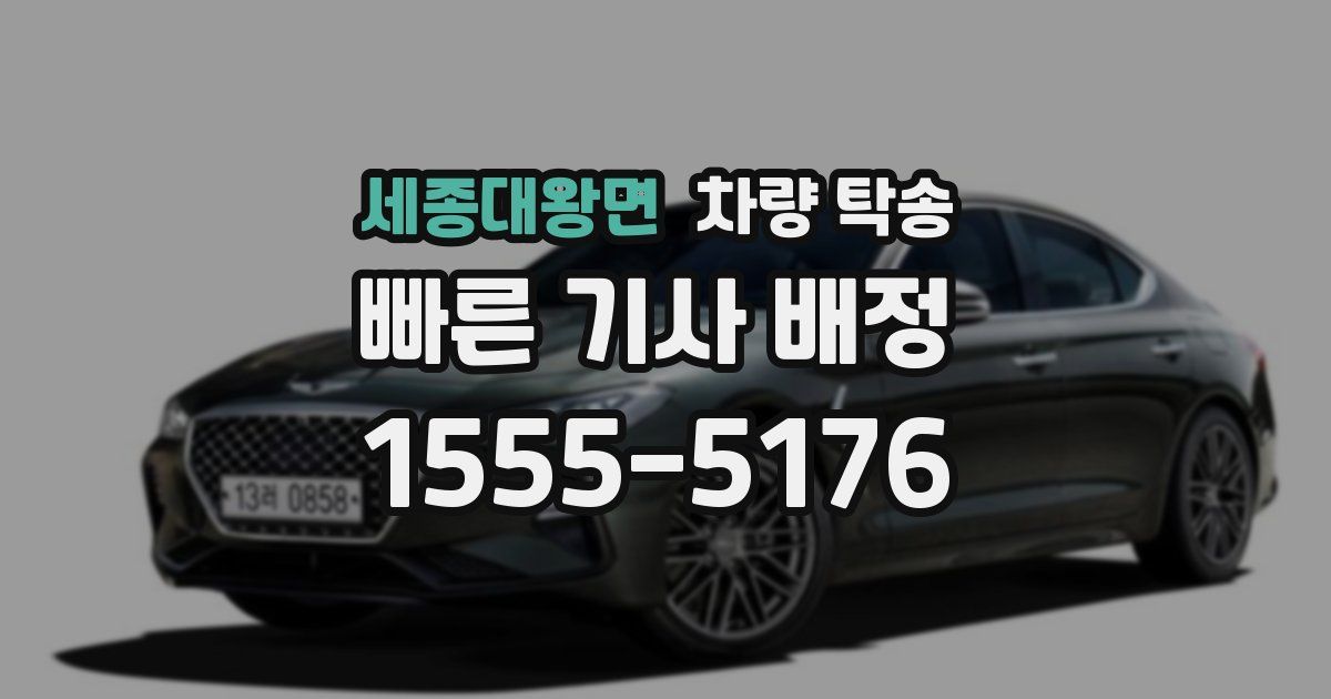 세종대왕면 차량 탁송