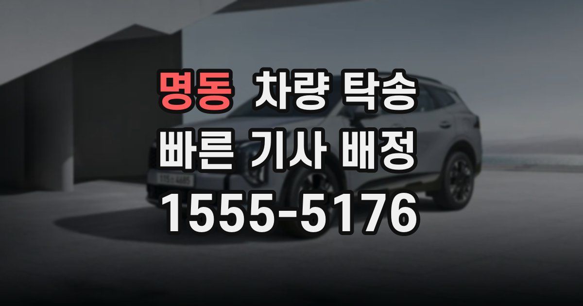 명동 차량 탁송