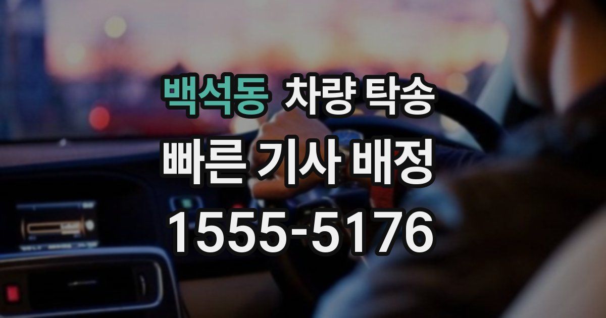 백석동 차량 탁송