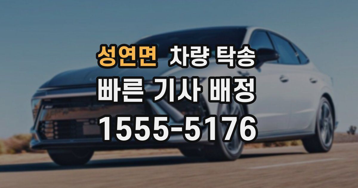 성연면 차량 탁송