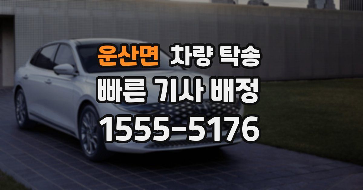 운산면 차량 탁송