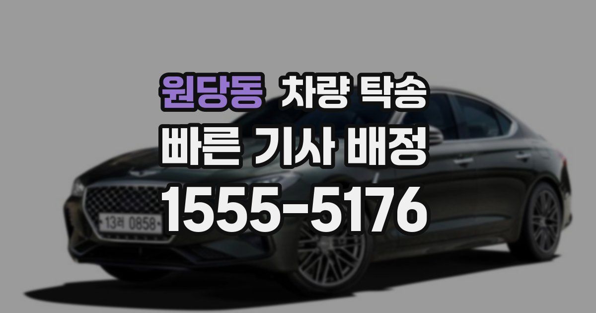 원당동 차량 탁송