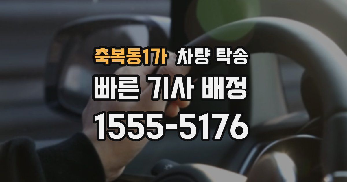 축복동1가 차량 탁송