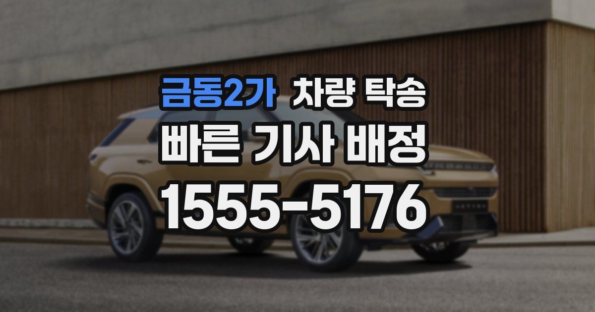 금동2가 차량 탁송